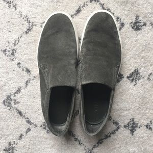 Vince Grey Suede Platform Sneakers 8.5